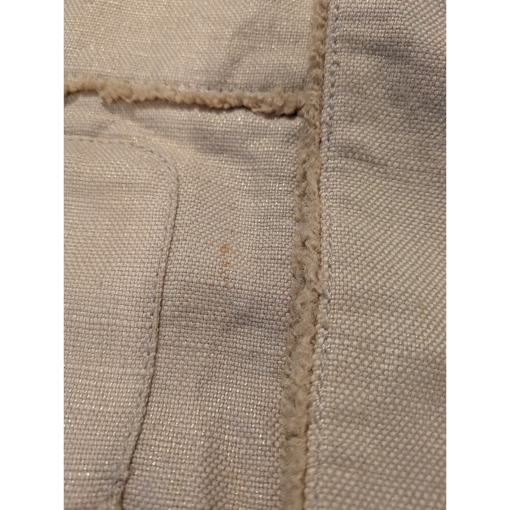 GAP M‎ Beige Flax Frayed Trim Neutral Minimalist Crop Jacket Career Boss Date - Picture 9 of 11